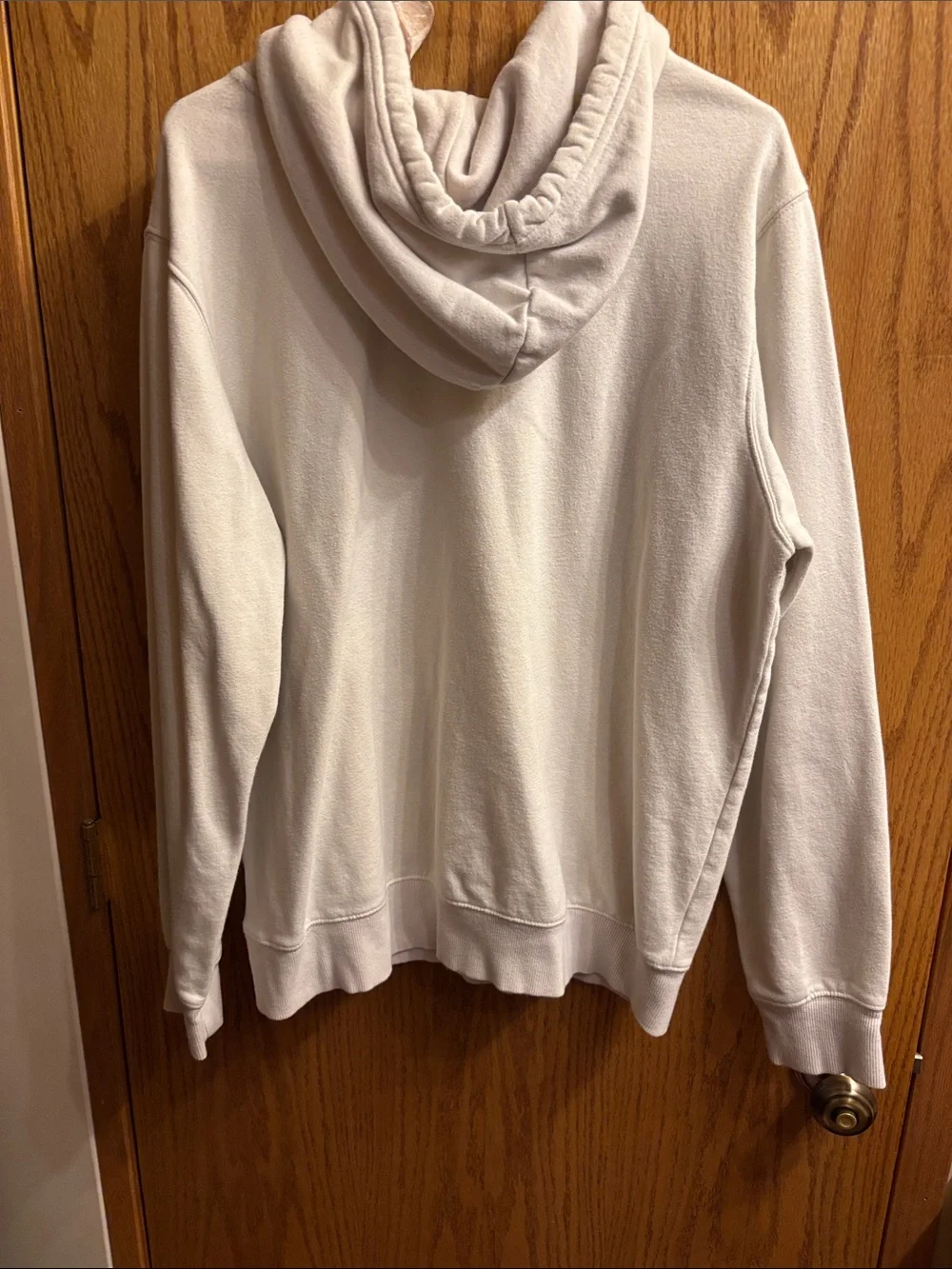 The North Face Men’s Cream Crewneck Hoodie with Camo Logo